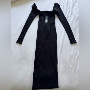 Fashion Nova Black Off the Shoulder Bodycon Dress